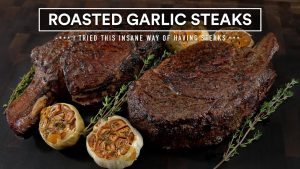 Roasted GARLIC Steak Experiment with perfect side dish!